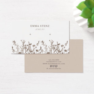 Floral de tierra ・ Tarjeta de visualización de los