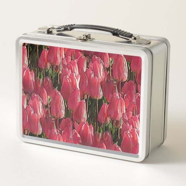 Floral de tulipanes rosados (Anverso)