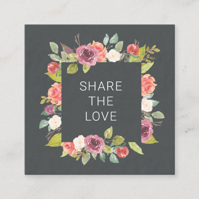 Floral de verano vibrante | Tarjeta de fidelidad (Anverso)