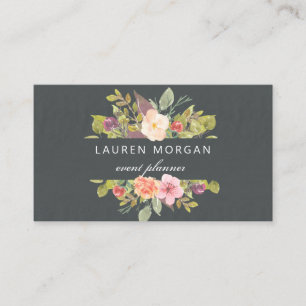 Floral de verano vibrante   Tarjeta de visita