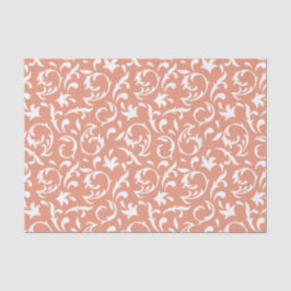 Floral decorativa en papel tisular blanco