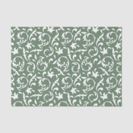 Floral decorativa en papel tisular blanco