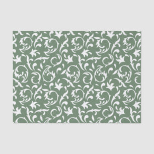 Floral decorativa en papel tisular blanco