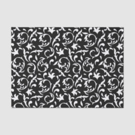 Floral decorativa en papel tisular blanco