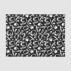 Floral decorativa en papel tisular blanco