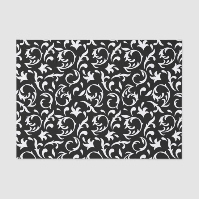 Floral decorativa en papel tisular blanco (Anverso)