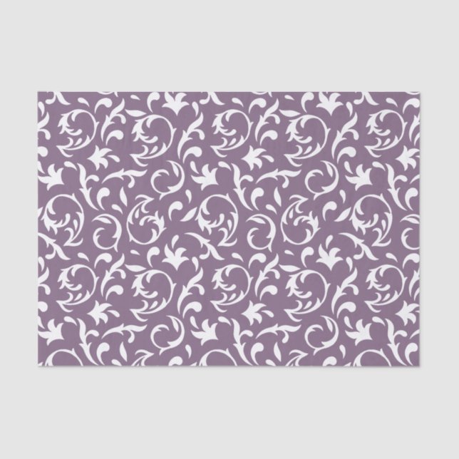 Floral decorativa en papel tisular blanco (Anverso)