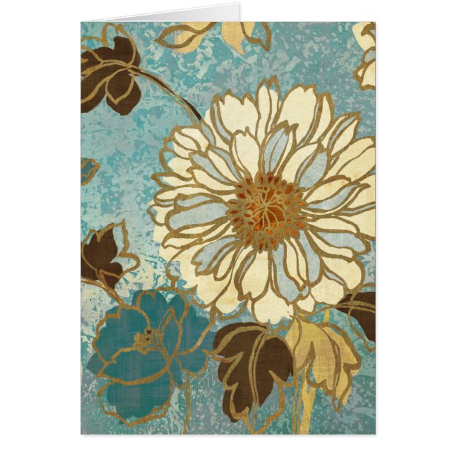 Floral decorativo en azul y blanco (Frente)