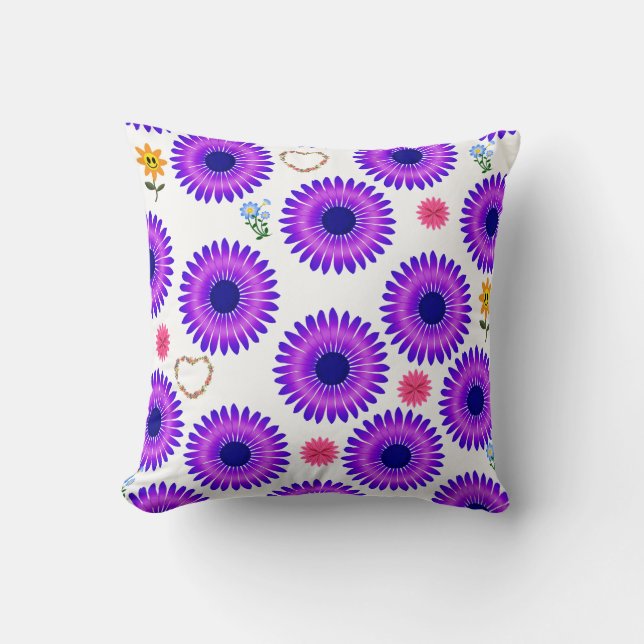 floral decore de almohada de lanzamiento (Anverso)