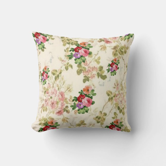 floral decore de almohada de lanzamiento (Anverso)
