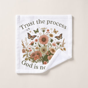 Floral design with butterflies – Christian quote “