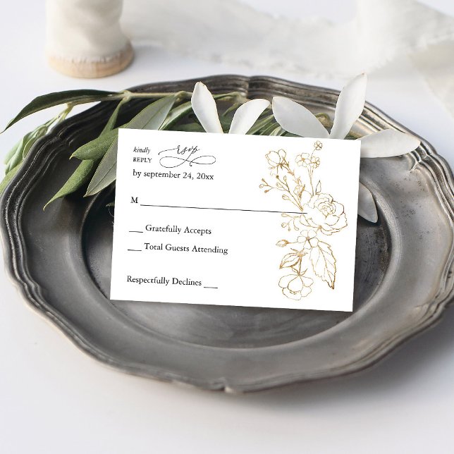 Floral dorada sin carne RSVP (Subido por el creador)