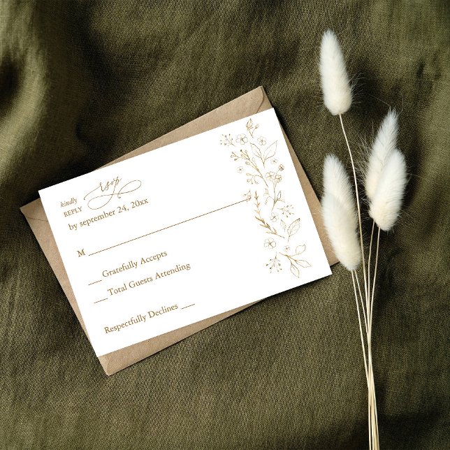 Floral dorada sin carne RSVP 2 (Subido por el creador)