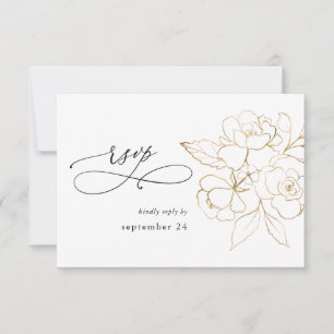 Floral dorada sobre carne blanca RSVP