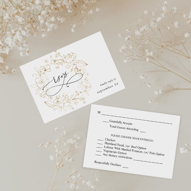 Floral dorada sobre carne blanca RSVP 3 (Subido por el creador)