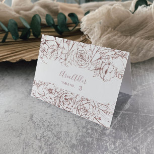 Floral dorada Tarjetas Rosa Gold Boda