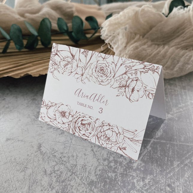 Floral dorada | Tarjetas Rosa Gold Boda (Subido por el creador)