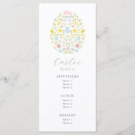 Floral Easter Egy Bunny Menu