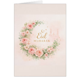 Floral Eid Mubarak – Regalo Islámico Rosa Claro f