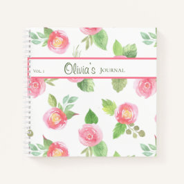 Floral Elegante Su Nombre Script Rosado Diario