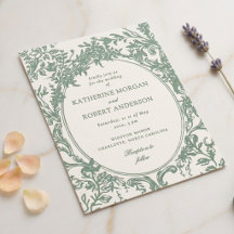Floral elegante vintage francés