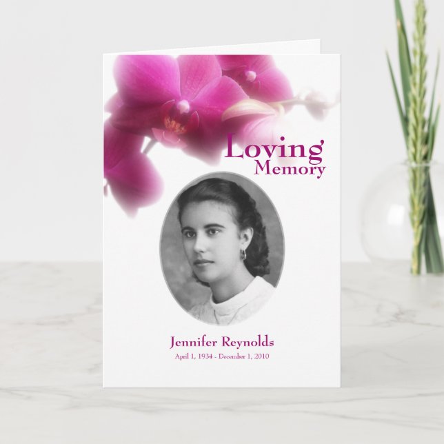 Floral en tarjeta de memoria amorosa Foto Keepsake (Anverso)
