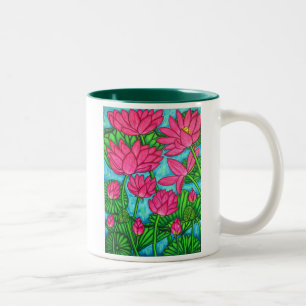 Floral enrrollado - taza de café de Lotus