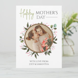 Floral escritura moderna foto feliz Día de la madr