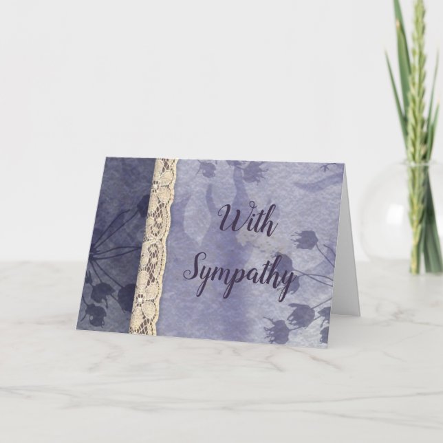 Floral Faux Lace Tarjeta de gran tipo de letra (Anverso)