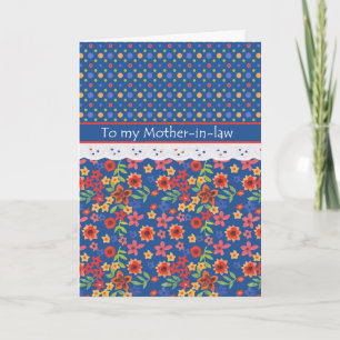 Floral Faux Lace tarjeta de suegra del día de la m