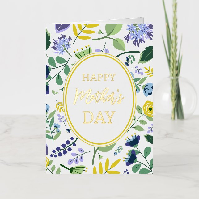 Floral feliz día de la madre (Anverso)