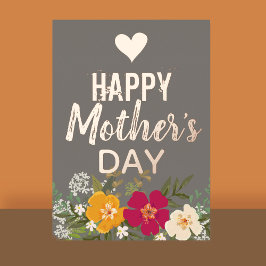 Floral Feliz Día de la Madre Tarjeta de vacaciones