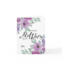 Floral feliz tarjeta del día de la madre