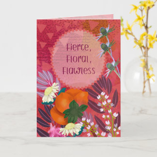 Floral Feroz, Tarjeta de Felicitación Floral Malhu