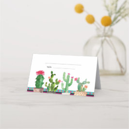 Floral Fiesta Cactus Parejas Ducha Tarjetas de vis