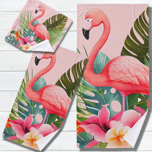 Floral Flamingo rosa tropical (Subido por el creador)