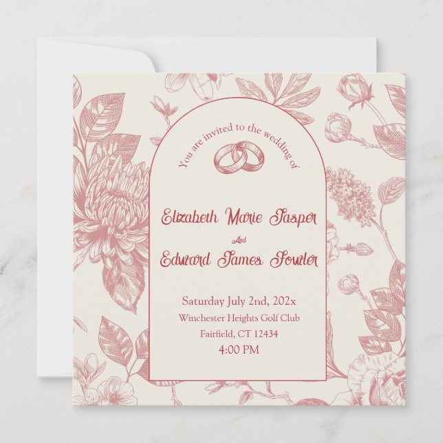 Floral floral rica roja francesa (Anverso)