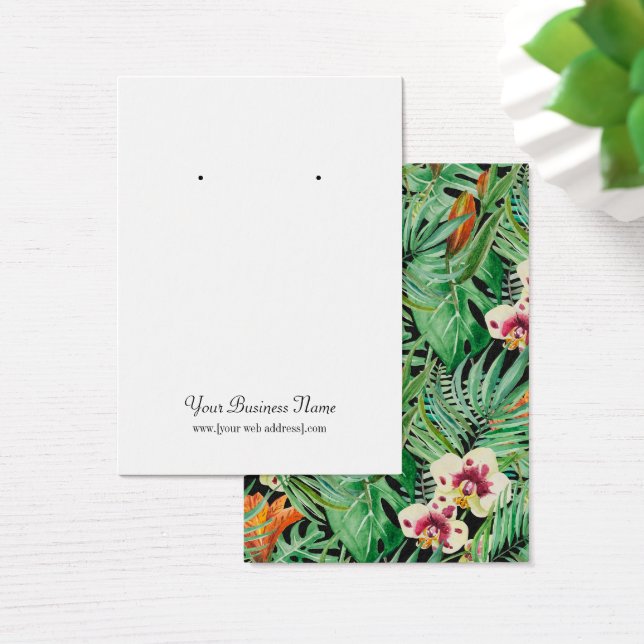 Floral Foliage Tropical Sale Tarjeta de Personaliz (Escritorio)