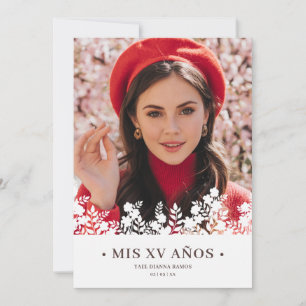 Floral Frame Elegant Spanish Photo Quinceañera