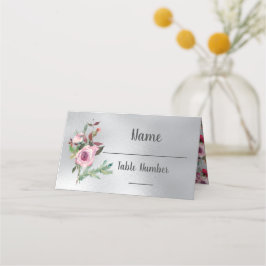 Floral Frosty Rosas de invierno tarjetas de mesa b
