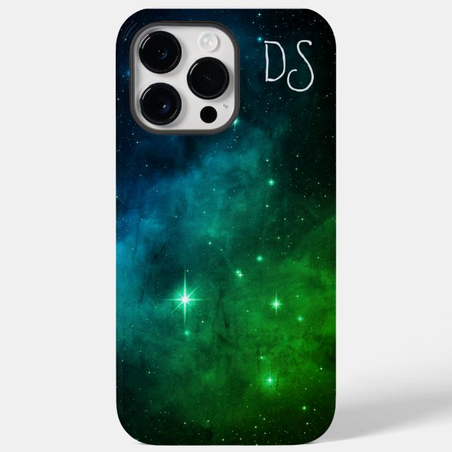 Floral funda Monogrammed iPhone 14 Pro Max (Reverso )