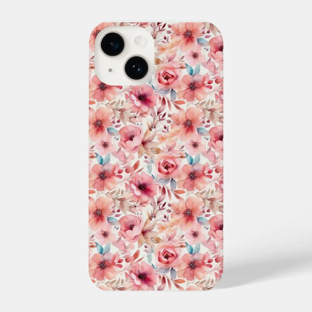 Floral Funda para iPhone 14 (Reverso )