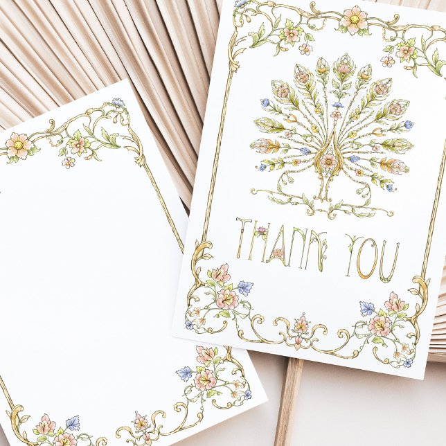 Floral Garden Gracias Boda De Tarjetas (Subido por el creador)