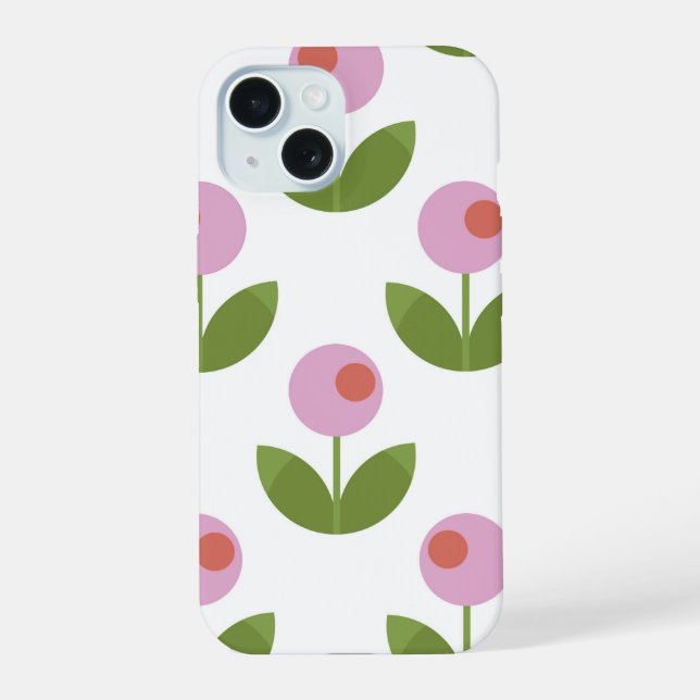 Floral geométrica rosa y verde (Reverso )