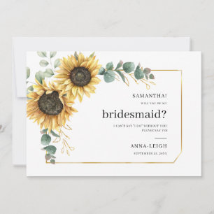 Floral girasol será mi tarjeta de novia