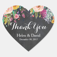 Floral Gracias A Los Pegatinas De Boda Favor