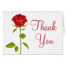 Floral Gracias Boda De Rosas De Flor Rosa Roja