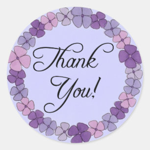 Floral Gracias Pegatinas