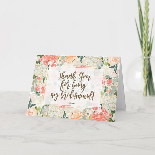 floral gracias por ser mi tarjeta de novia (Anverso)