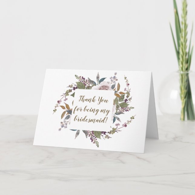 floral gracias por ser mi tarjeta de novia (Anverso)
